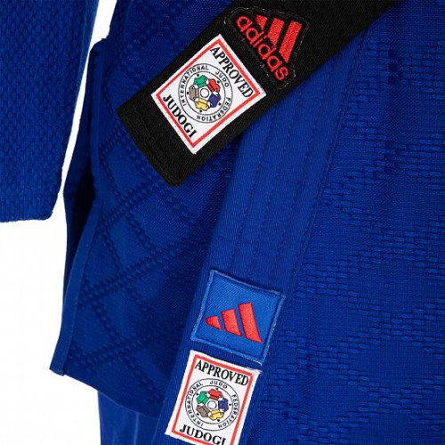 Кимоно для дзюдо Champion III IJF Slim Fit Red Logo Adidas фото 4
