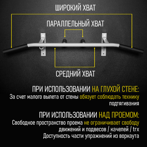 Турник наддверный 3 хвата наклонный Домашние тренажеры фото 4 Турник наддверный 3 хвата наклонный Домашние тренажеры фото 4