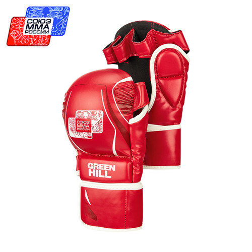 Перчатки для MMA СОЮЗ MMA РОССИИ Green Hill